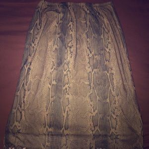 Snake Print Skirt